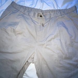 New Emporio Armani, Italian Made, beige, very lightweight, pants, size waist 38”